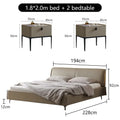 Modern Leather Wingback King/Queen Soft Bed Frame with Upholstered Headboard Can be Customzied