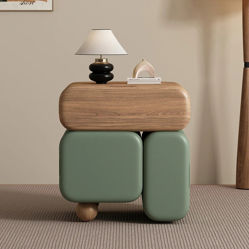 Storage Drawers Nightstands Cute Cream Style Luxury Aesthetic Bedside Table Simple Design Mesa De Noche Bedroom Furniture