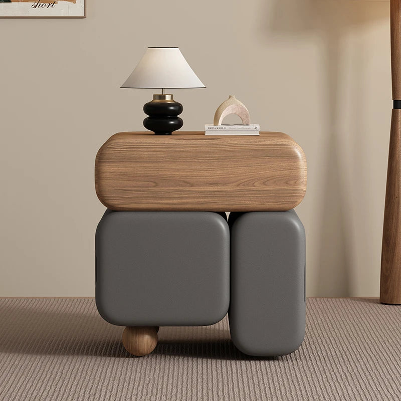 Storage Drawers Nightstands Cute Cream Style Luxury Aesthetic Bedside Table Simple Design Mesa De Noche Bedroom Furniture