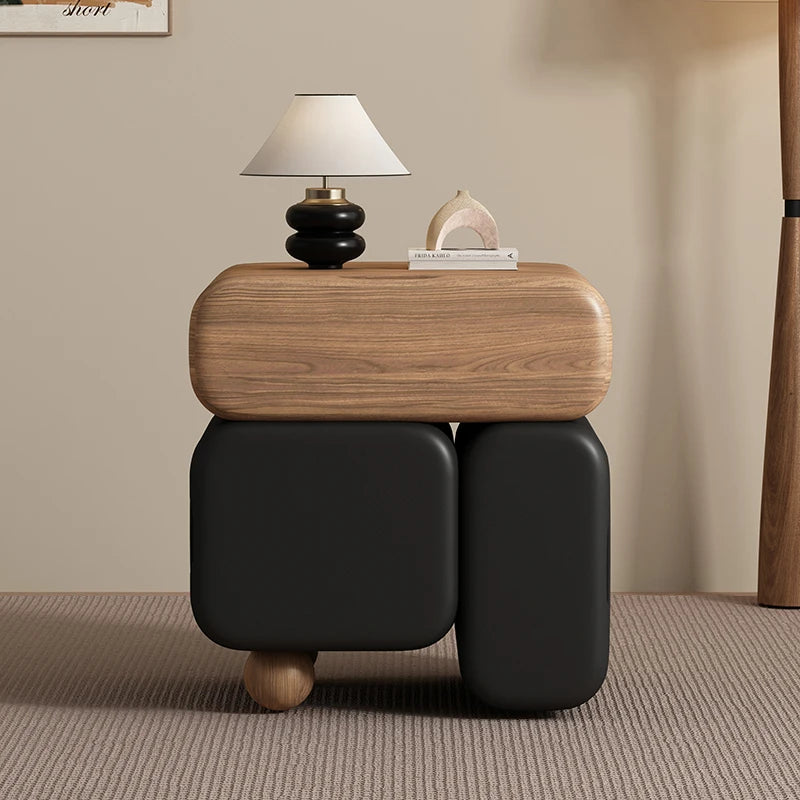 Storage Drawers Nightstands Cute Cream Style Luxury Aesthetic Bedside Table Simple Design Mesa De Noche Bedroom Furniture