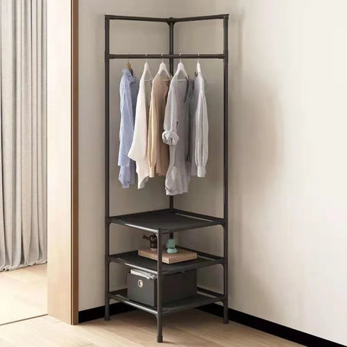 LuxeCorner™ 4-Tier Corner Clothes Rack
